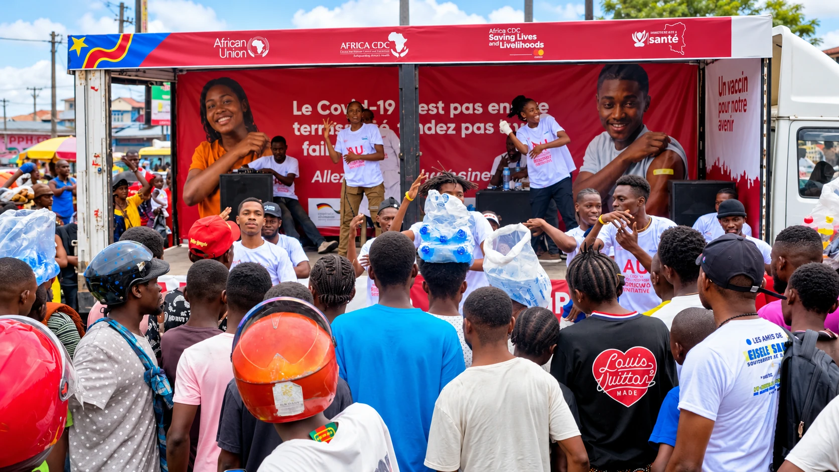 A young AU Bingwa campaign participant in action