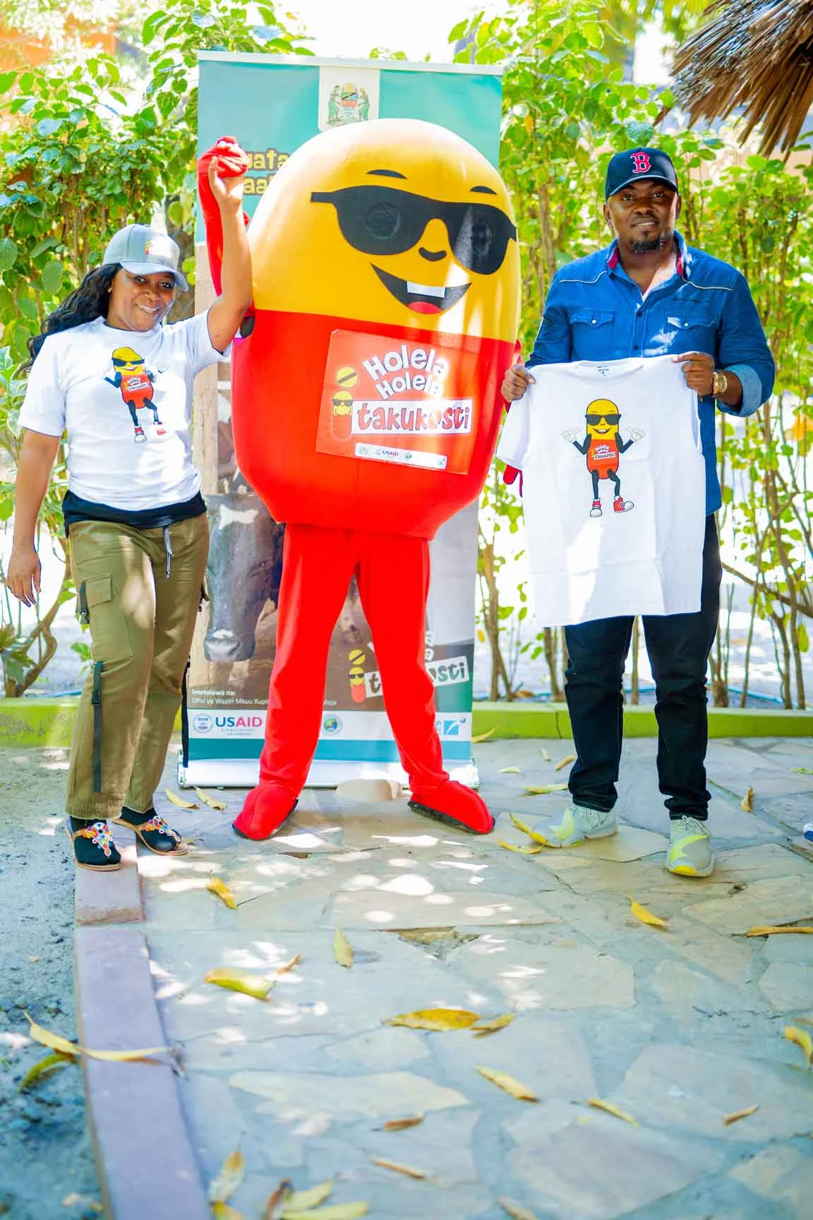 The Kido mascot with the community activation team